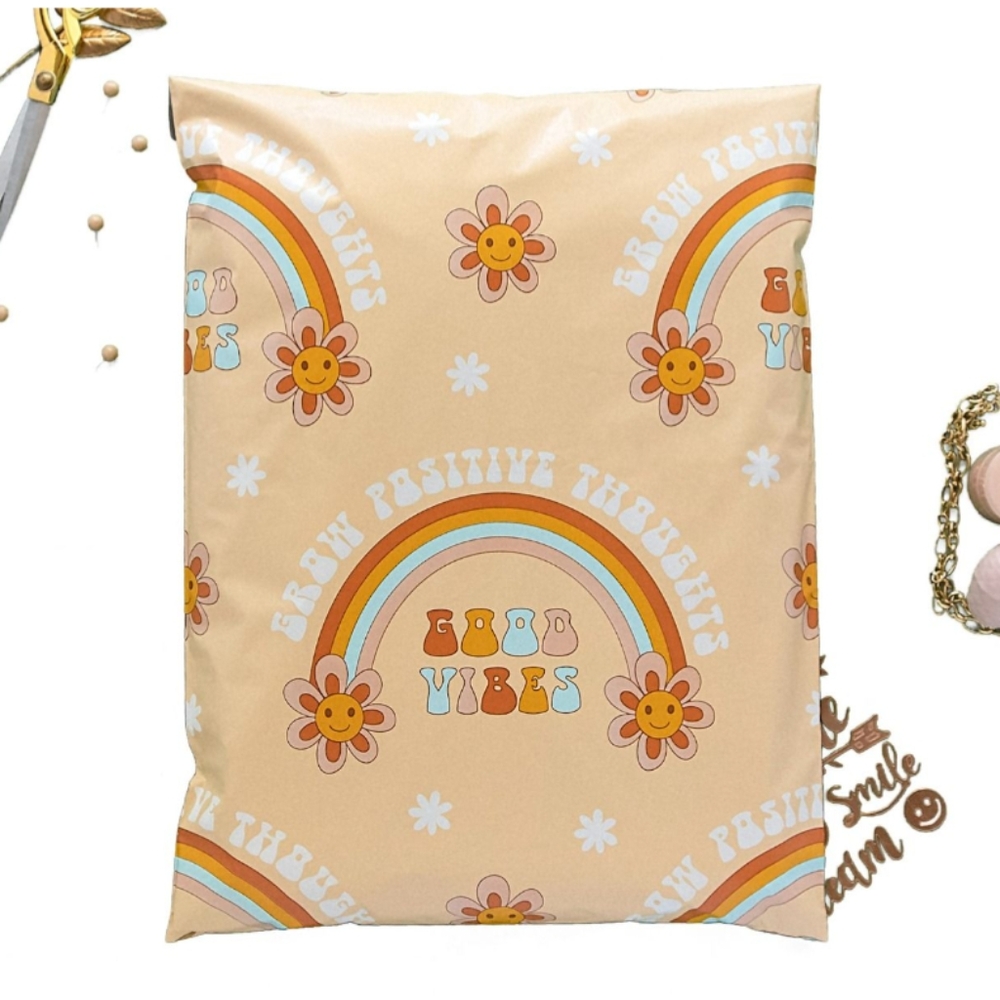 10 14.5x19  Poly Mailers Positive Thoughts